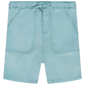 Bermuda uni en toile pour bébé garçon 