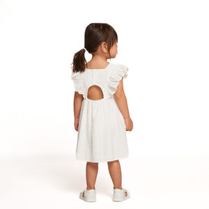 Robe manches courtes en broderie anglaise pour bébé fille 