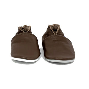 Chaussons souples 18-24M en cuir Babysoft Marron 