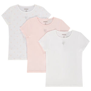 Lot de 3 maillots de corps manches courtes en jersey pour fille  