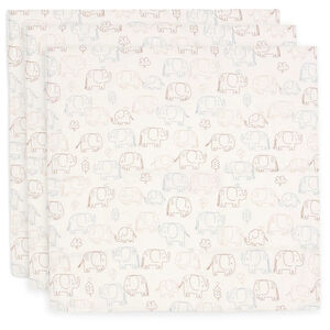 Lange Tetra gaze de coton Small - 70x70 cm - Elephant Tales - 3 pcs 