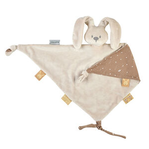 Doudou maxi lapin Lapidou beige à motif phosphorescent  