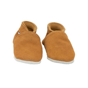 Chaussons souples 3-6M en suède Babysoft Vison 