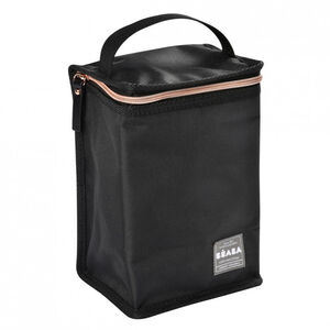 Pochette repas isotherme - Noir/Rose 