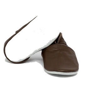 Chaussons souples 6-12M en cuir Babysoft Marron 