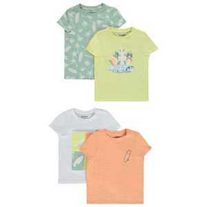 Lot de 4 t-shirts manches courtes fantaisie pour bébé garçon 