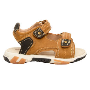 Sandale camel à double velcros pour bébé garçon 