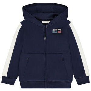 Gilet à print fantaisie en molleton et capuche pour garçon 