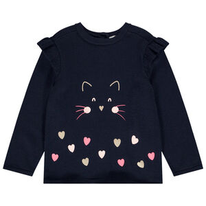 Pull en coton print fantaisie pour bébé fille 