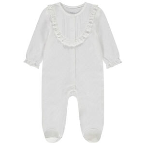 Dors-bien en maille pointelle cœurs pour bébé fille 