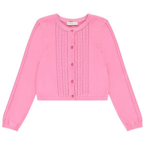 Gilet manches longues avec jeux de points pour fille  