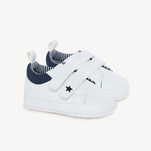 Baskets basses souples à scratchs pour bébé garçon 