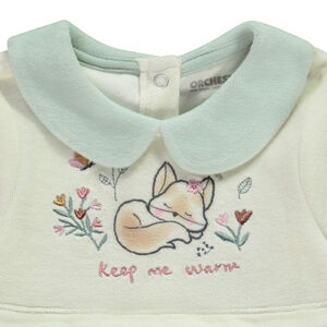 Dors-bien en velours fantaisie effet 2 en 1 pour bébé fille 