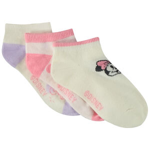 Lot de 3 paires de chaussettes courtes Minnie Disney pour fille 