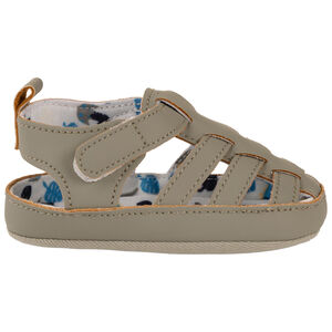 Sandales fermées à scratch et doublure imprimée pour bébé garçon 