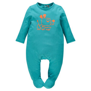 Dors-bien en jersey avec message et chien printés 