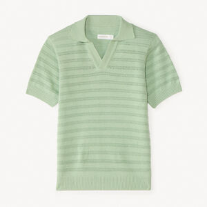 Polo manches courtes tricot fantaisie ajouré pour garçon 