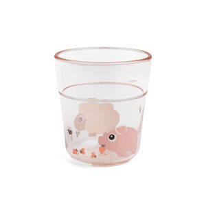 Petit verre Tiny Farm rose 
