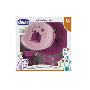 Coffret repas 12 mois+ - Rose 