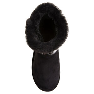 1/2 Bottes effet suédine avec messages en sequins magiques du 28 au 35 