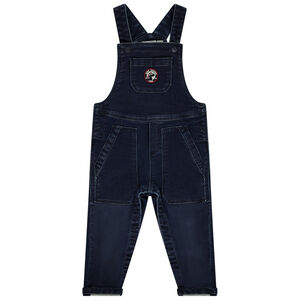 Salopette longue effet jean badge dino pour bébé garçon 