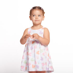 Robe sans manches imprimé fantaisie pour bébé fille 