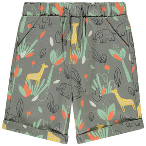 Bermuda molleton imprimé safari pour bébé garçon 
