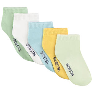 Lot de 5 paires de chaussettes courtes unies pour bébé garçon 