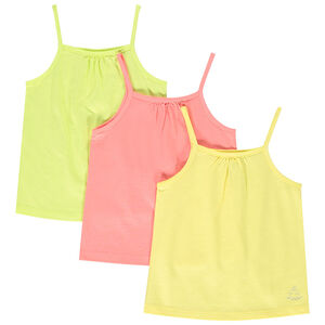 Lot de 3 débardeurs unis pour bébé fille 