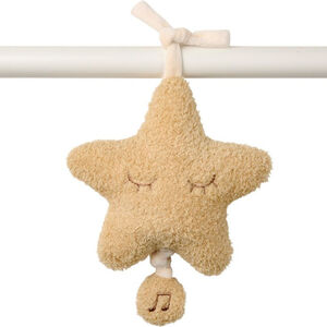 Peluche musicale - Etoile Teddy - Miel - 20 cm 