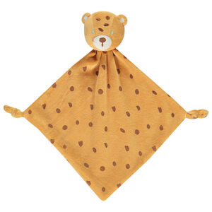 Doudou plat léopard en velours tacheté pour bébé 