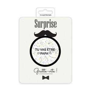 Carte à gratter "Tu vas être papa !" 