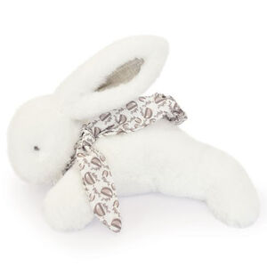 Peluche doudou Lapin 25 cm Blanc 