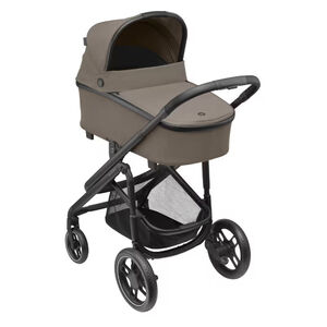 Poussette Plaza + Luxe - Twillic Truffle/Black leather 