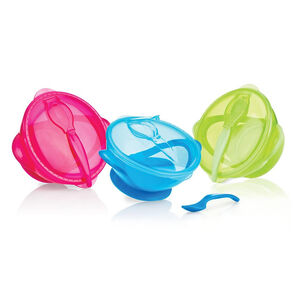 Bol ventouse avec cuillère 6m+ - Coloris aléatoire 