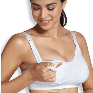 S - Soutien-gorge d'allaitement rembourré sans coutures - Blanc 
