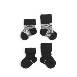 Chaussettes 6-12M-Black/White Stripes 