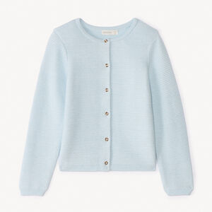 Gilet en tricot uni fantaisie et scintillant pour fille 