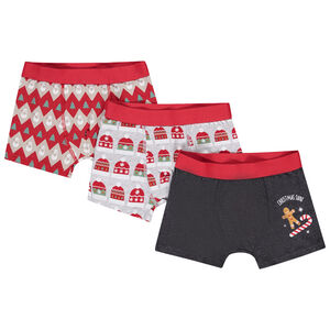 Coffret de 3 boxers de Noël motifs fantaisie pour garçon 
