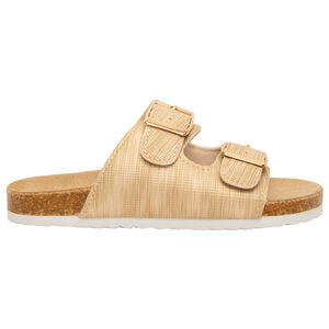 Sandales dorées à double boucles pour fille 