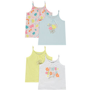 Lot de 4 débardeurs fantaisie pour fille 