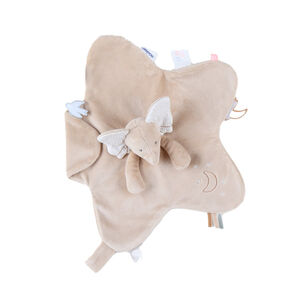 Doudou plat en veloudoux Bali l'éléphant 