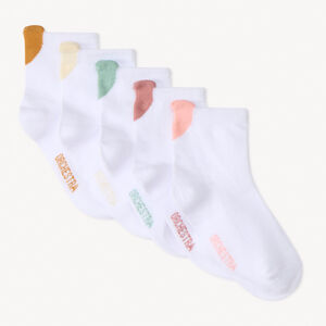Lot de 5 paires de chaussettes languettes cœur pour fille 
