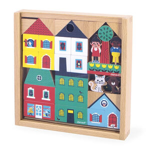 Set de 36 cubes en bois City Cross Roads 