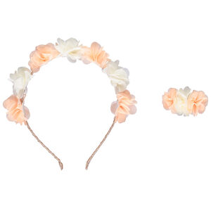 Lot de serre-tête + barrette fleurie pour fille  