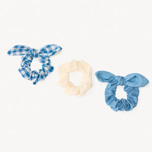 Lot de 3 chouchous effet noué en toile pour fille 