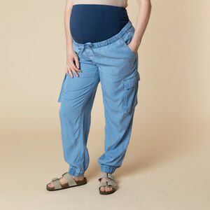 Pantalon cargo de grossesse avec bandeau haut 