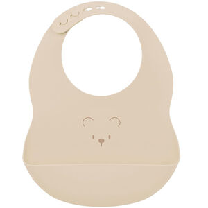 Bavoir réglable avec bac récupérateur - Silicone - Argile 