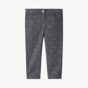 Pantalon en twill avec imprimé fleuri pour bébé fille  