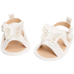 Sandales ouvertes à scratch motif papillon pour bébé fille 